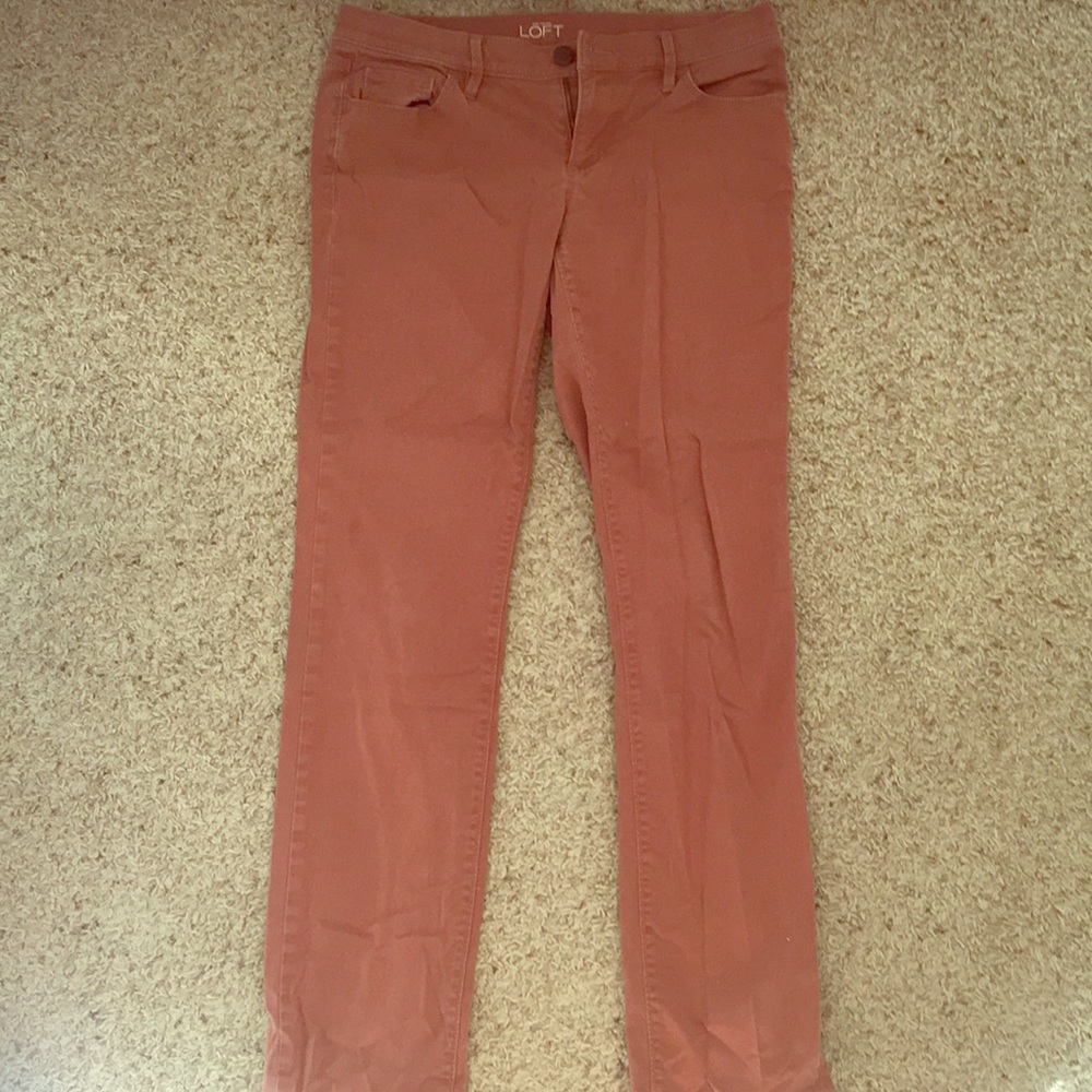 LOFT umber/red pants